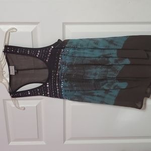 Sequin Brown & Teal Top